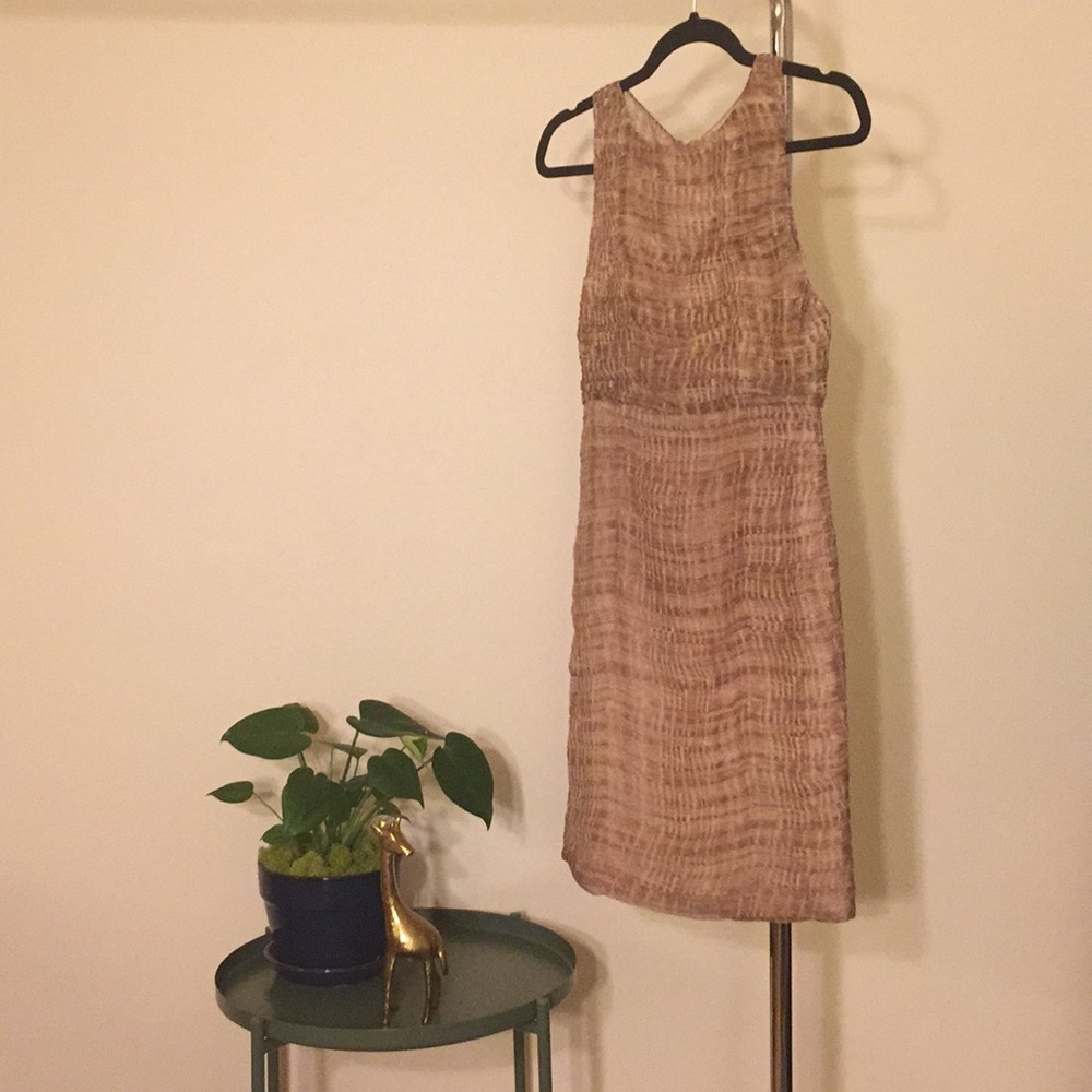 Alice & Olivia Silk Pleated Dress